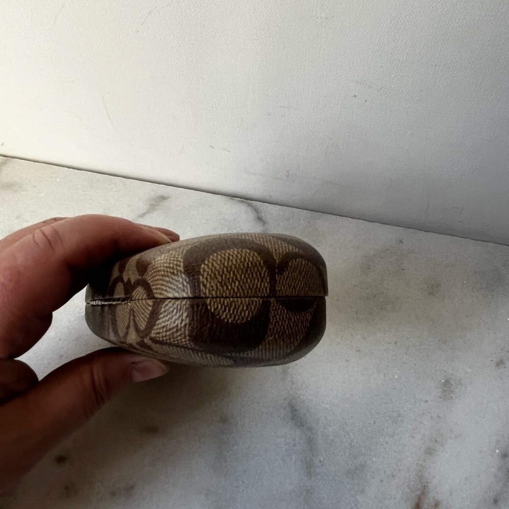 Coach logo Brown Patterned Eyeglass Case - Picture 11 of 13